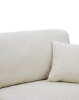 Canapé 3 places en velours chiné beige CARLOTA