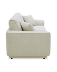 Canapé 3 places en velours chiné beige CARLOTA