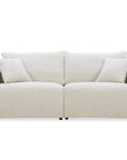 Canapé 3 places en velours texturé beige NALYA