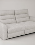 Canapé 3 places relax électrique en tissu bouclette beige DAVY