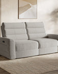 Canapé 3 places relax électrique en tissu bouclette beige DAVY