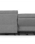 Canapé 3 places relax électrique en tissu bouclette gris DAVY