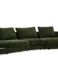 Canapé 4 places en velours tissé vert olive DARIUS