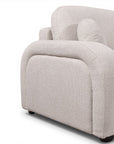 Canapé convertible 3 places en tissu texturé beige MAYORA