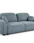 Canapé convertible 3 places en tissu texturé bleu MAYORA