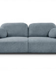 Canapé convertible 3 places en tissu texturé bleu MAYORA