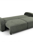 Canapé convertible 3 places en tissu texturé vert MAYORA