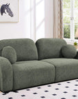 Canapé convertible 3 places en tissu texturé vert MAYORA