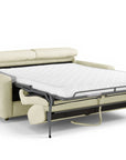 Canapé convertible express 3 places en velours côtelé beige TOGO
