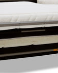 Canapé convertible express 3 places en velours texturé beige BASILE