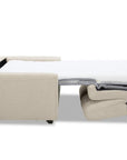Canapé convertible express 3 places en velours texturé beige KALIANA