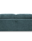Canapé convertible express 3 places en velours texturé bleu KALIANA
