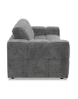 Canapé convertible express 3 places en velours texturé gris BASILE
