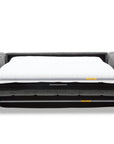 Canapé convertible express 3 places en velours texturé gris BASILE