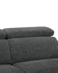 Canapé convertible express 3 places en velours texturé gris CALEB