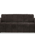Canapé convertible express 3 places en velours texturé marron BASILE