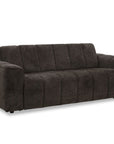 Canapé convertible express 3 places en velours texturé marron BASILE