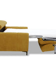 Canapé convertible express 3 places en velours texturé moutarde CALEB