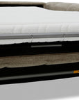 Canapé convertible express 3 places en velours texturé taupe BASILE