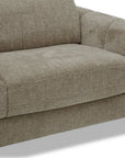 Canapé convertible express 3 places en velours texturé taupe CALEB