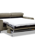 Canapé convertible express 3 places en velours texturé taupe CALEB
