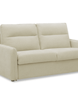 Canapé convertible express 3 places matelas 15 cm en tissu texturé beige ADILIO