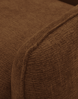 Canapé convertible express 3 places matelas 15 cm en tissu texturé terracotta ADILIO