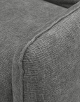 Canapé convertible express 3 places matelas 15 cm en tissu texturé gris ADILIO