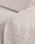Canapé d'angle convertible avec coffre en velours chiné beige MARLA - Angle gauche
