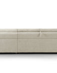 Canapé d'angle convertible ouverture express en tissu beige AGATHE - Angle droit