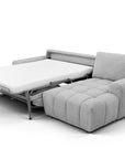 Canapé d'angle convertible ouverture express en tissu gris AGATHE - Angle droit