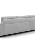 Canapé d'angle convertible ouverture express en tissu gris AGATHE - Angle gauche