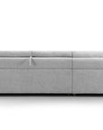 Canapé d'angle convertible ouverture express en tissu gris AGATHE - Angle gauche