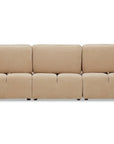 Canapé d'angle en velours tissé beige avec dossier réglable ADONIS - Angle droit