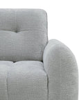 Canapé d'angle en velours tissé gris clair avec dossier réglable ADONIS - Angle gauche