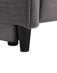 Canapé d’angle relax électrique en tissu gris foncé LUDMILA - Angle droit