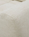 Canapé d'angle relax électrique en velours chiné beige DANIA -Angle gauche