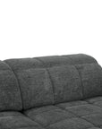 Canapé d'angle relax électrique en velours chiné gris DANIA -Angle droit