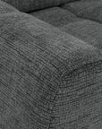 Canapé d'angle relax électrique en velours chiné gris DANIA -Angle droit