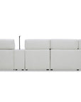 Canapé d'angle relax en tissu bouclette doux beige MARINA - Angle gauche
