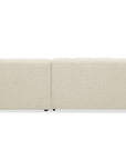Canapé d'angle relax en velours texturé beige FEDORA - Angle droit
