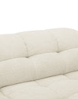 Canapé d'angle relax en velours texturé beige FEDORA - Angle droit