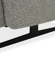 Canapé fixe 3 places en tissu effet peau de mouton gris clair LEXIE