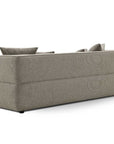 Canapé fixe 3 places en tissu taupe EVELYNE
