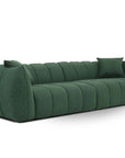 Canapé fixe 4 places en tissu vert ALISSA