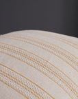 Coussin beige à rayures jaunes texturées 45x45 cm PAVIA
