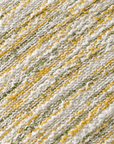 Coussin jaune et beige en tweed avec ponpons 45x45 cm POPINE