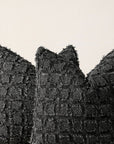 Coussin noir à formes carrées texturées 45x45 cm ELVIO
