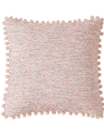 Coussin rose en tweed avec ponpons 45x45 cm POPINE