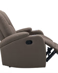 Fauteuil relax en tissu en microfibre marron CLARENCE